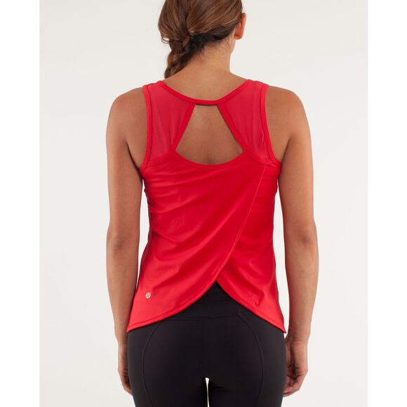 Lululemon Red Moisture Wicking Cut Out Run Speed Squad Tank - Picture 3 of 12